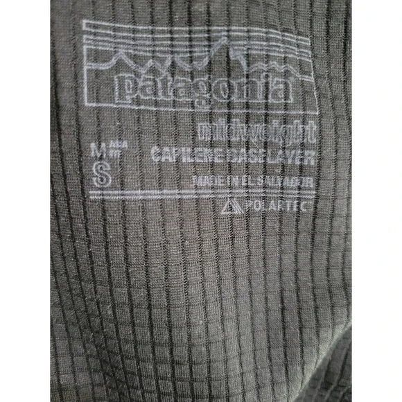 Patagonia Capilene Midweight Base Layer Top Womens Small Black 1/4 Zip Pullover - Picture 15 of 15